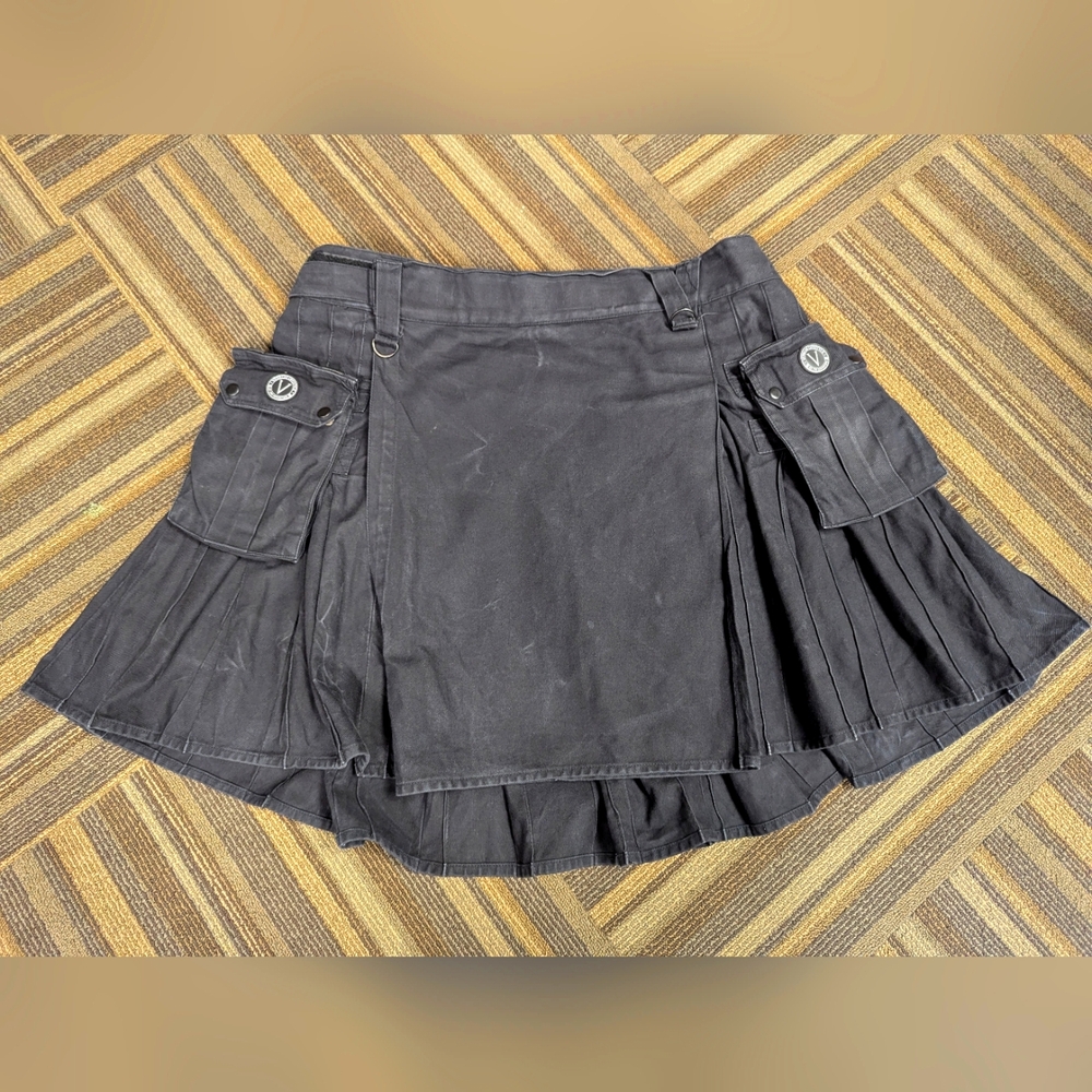 Verillas Versetta Cargo Kilt - Black - 23"